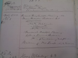 photo of Adelaide Unitarian Church marriage register