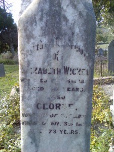 Elizabeth Wigzell and George Wigzell Blakiston Cemetery Littlehampton