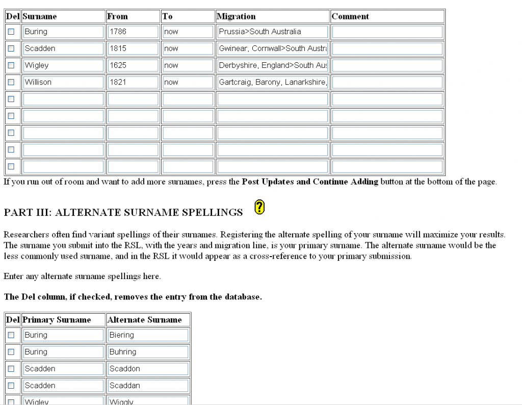 RootsWeb Surnames