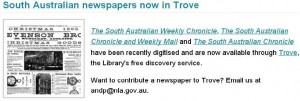 South Australian Newspapers In Trove