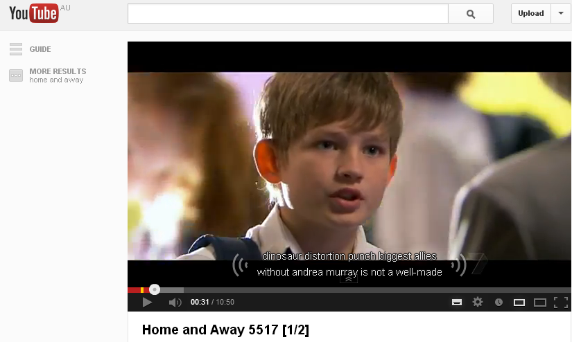 Bad subtitles on youtube video