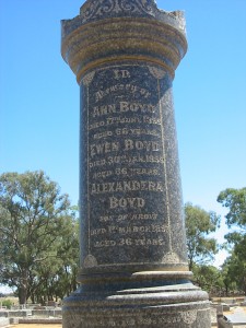Ann Boyd Ewen Boyd Alexander Boyd Elmore Cemetery