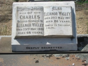 Charles Wigley Eleanor Wigley nee Greenway Bendigo Cemetery